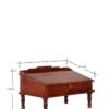 MADE WOOD Sheesham Wood Study Desk with Storage Cabinet