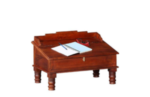 MADE WOOD Sheesham Wood Study Desk with Storage Cabinet